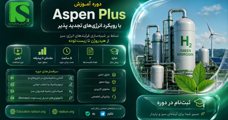 دوره آموزش Aspen Plus با رویکرد انرژی‌های تجدیدپذیر